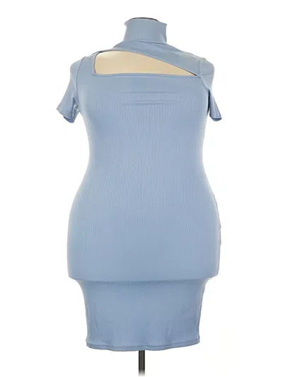 Pre-owned Shein Curve Cocktail Dress In Blue