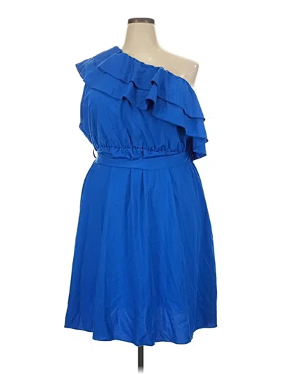 Pre-owned Shein Curve Cocktail Dress In Blue