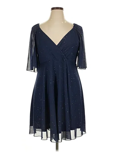 Pre-owned Shein Curve Cocktail Dress In Blue