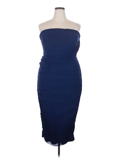 Pre-owned Shein Curve Cocktail Dress In Blue