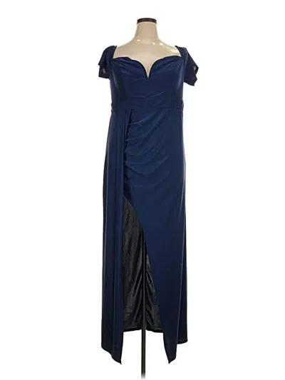 Pre-owned Shein Curve Cocktail Dress In Blue