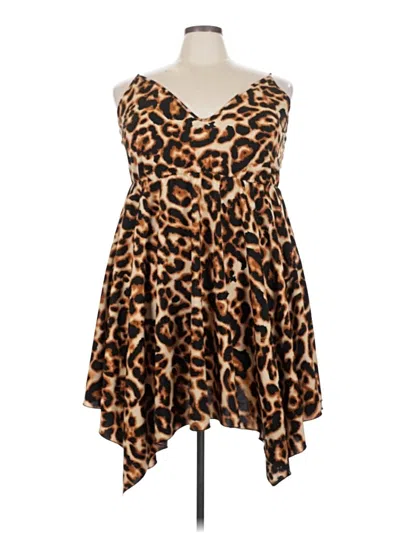 Pre-owned Shein Curve Cocktail Dress In Brown