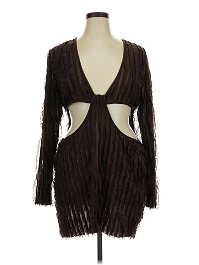 Pre-owned Shein Curve Cocktail Dress In Brown