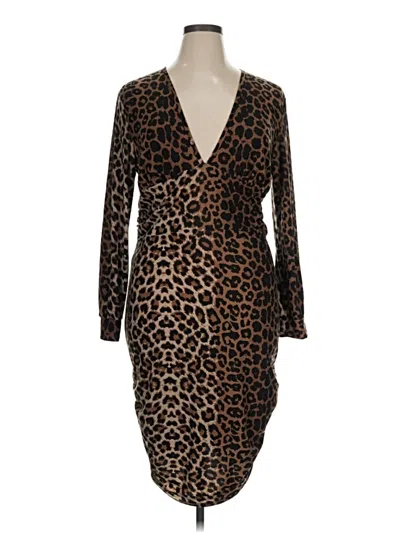 Pre-owned Shein Curve Cocktail Dress In Brown