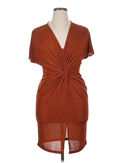Pre-owned Shein Curve Cocktail Dress In Brown