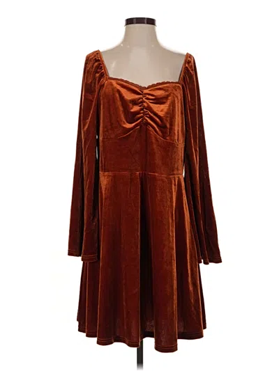 Pre-owned Shein Curve Cocktail Dress In Brown