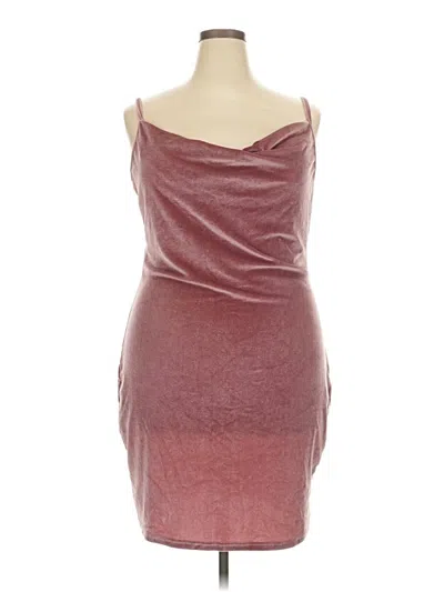 Pre-owned Shein Curve Cocktail Dress In Burgundy