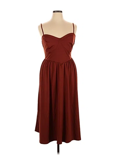 Pre-owned Shein Curve Cocktail Dress In Burgundy