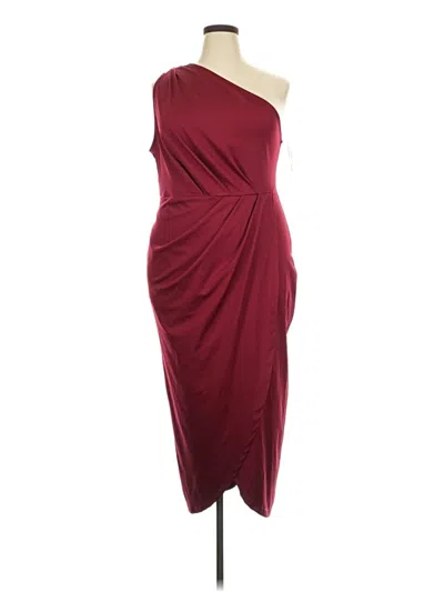 Pre-owned Shein Curve Cocktail Dress In Burgundy