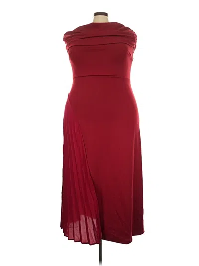 Pre-owned Shein Curve Cocktail Dress In Burgundy