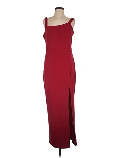 Pre-owned Shein Curve Cocktail Dress In Burgundy