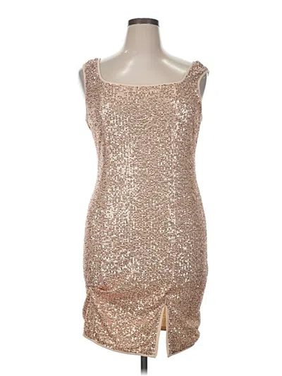 Pre-owned Shein Curve Cocktail Dress In Gold