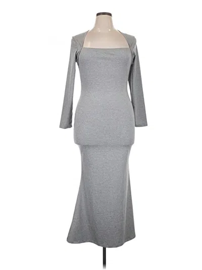 Pre-owned Shein Curve Cocktail Dress In Gray