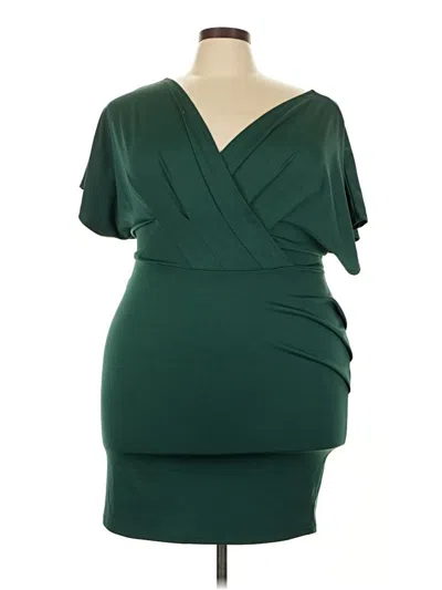 Pre-owned Shein Curve Cocktail Dress In Green