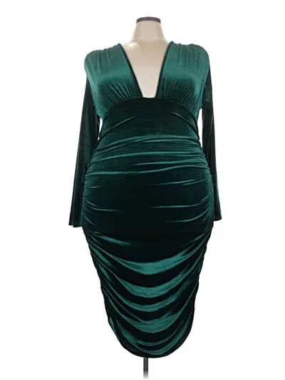 Pre-owned Shein Curve Cocktail Dress In Green