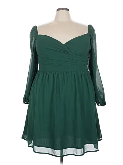 Pre-owned Shein Curve Cocktail Dress In Green