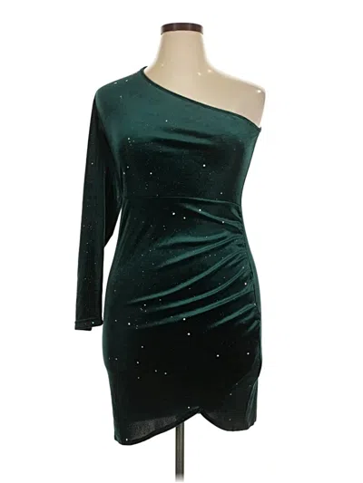 Pre-owned Shein Curve Cocktail Dress In Green