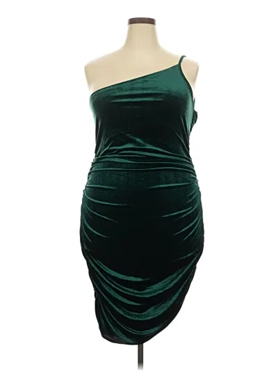 Pre-owned Shein Curve Cocktail Dress In Green
