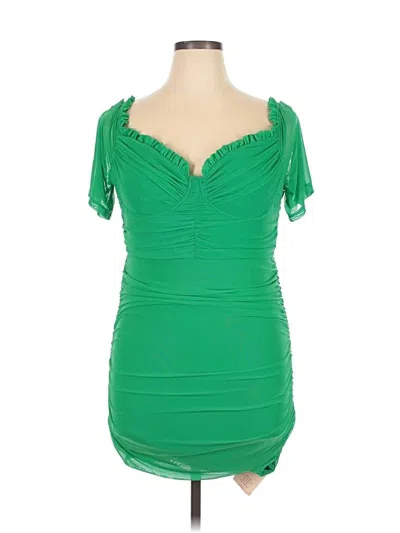 Pre-owned Shein Curve Cocktail Dress In Green
