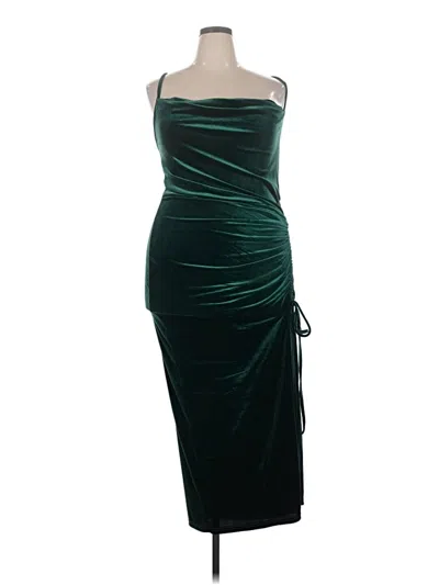 Pre-owned Shein Curve Cocktail Dress In Green