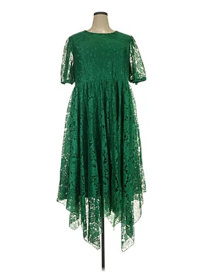 Pre-owned Shein Curve Cocktail Dress In Green