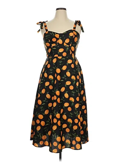 Pre-owned Shein Curve Cocktail Dress In Orange