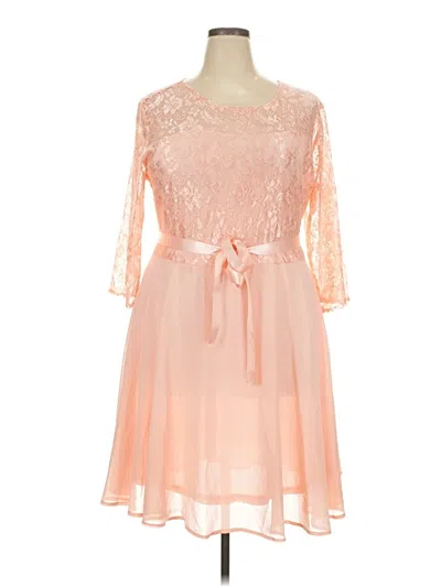 Pre-owned Shein Curve Cocktail Dress In Pink