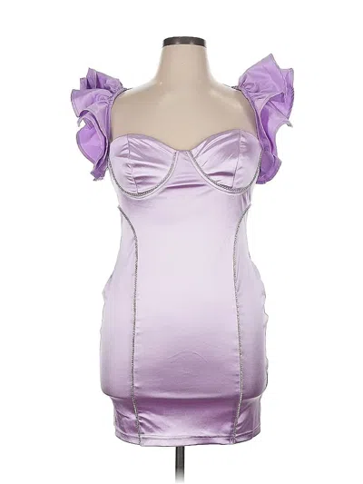Pre-owned Shein Curve Cocktail Dress In Purple