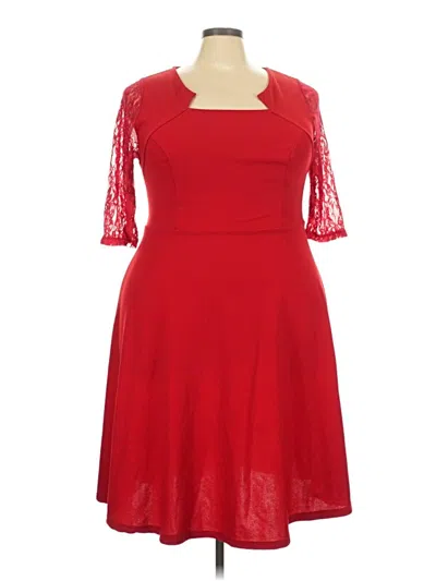 Pre-owned Shein Curve Cocktail Dress In Red
