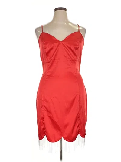 Pre-owned Shein Curve Cocktail Dress In Red