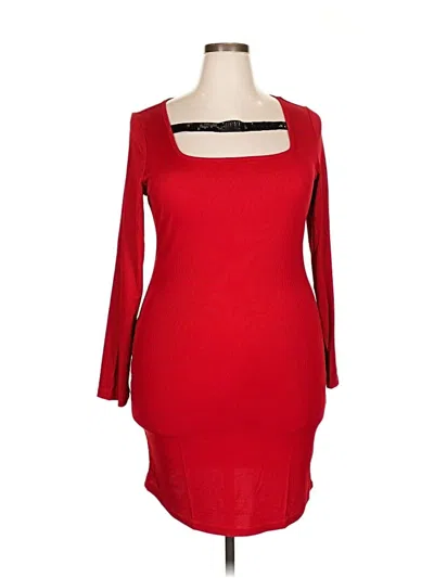 Pre-owned Shein Curve Cocktail Dress In Red