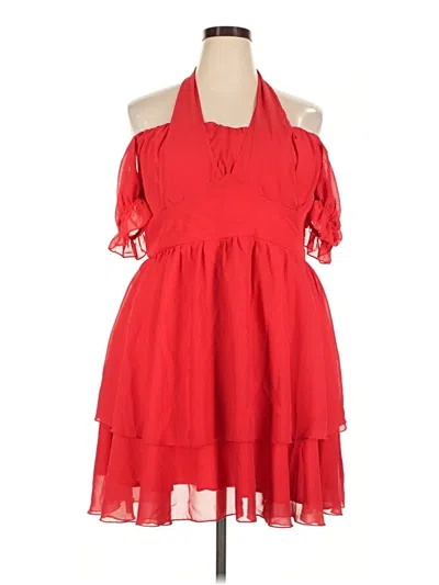 Pre-owned Shein Curve Cocktail Dress In Red