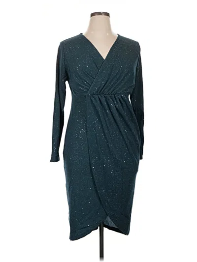 Pre-owned Shein Curve Cocktail Dress In Teal