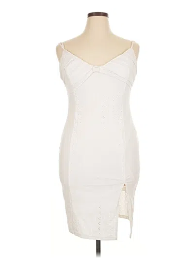 Pre-owned Shein Curve Cocktail Dress In White