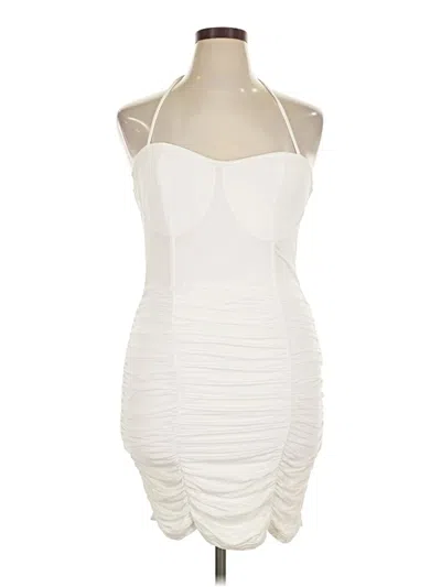 Pre-owned Shein Curve Cocktail Dress In White