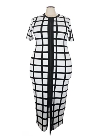Pre-owned Shein Curve Cocktail Dress In White