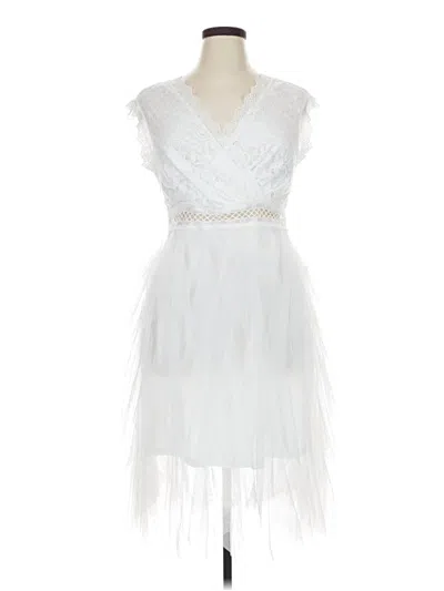 Pre-owned Shein Curve Cocktail Dress In White