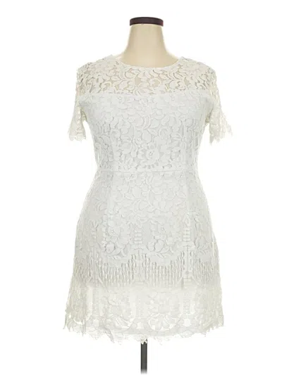 Pre-owned Shein Curve Cocktail Dress In White