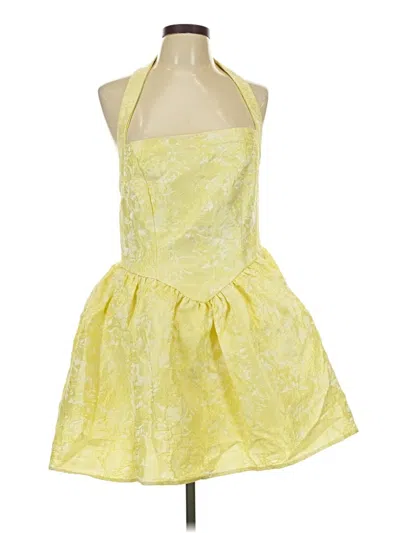 Pre-owned Shein Curve Cocktail Dress In Yellow