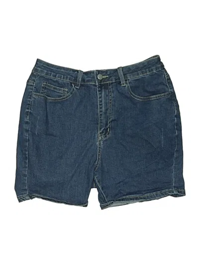 Pre-owned Shein Curve Denim Shorts In Blue