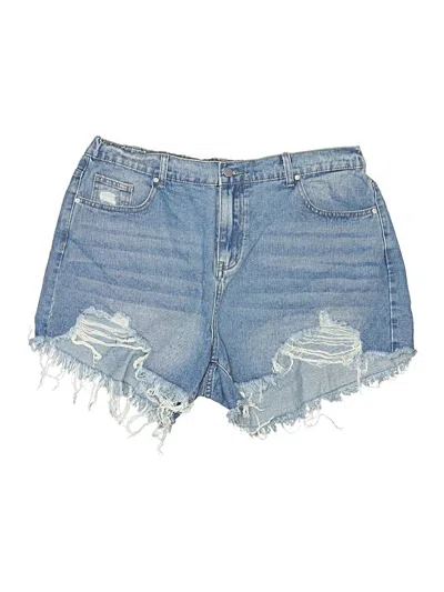 Pre-owned Shein Curve Denim Shorts In Blue