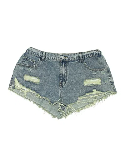 Pre-owned Shein Curve Denim Shorts In Blue
