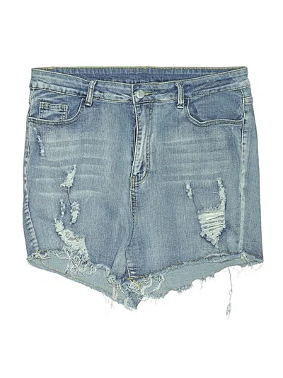 Pre-owned Shein Curve Denim Shorts In Blue