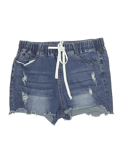 Pre-owned Shein Curve Denim Shorts In Blue
