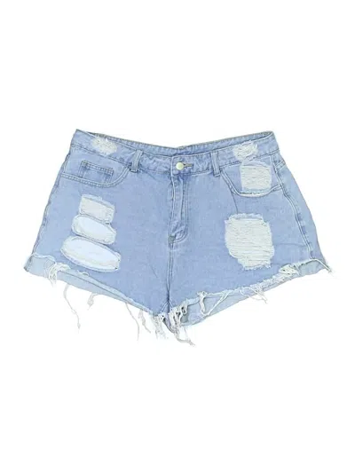 Pre-owned Shein Curve Denim Shorts In Blue