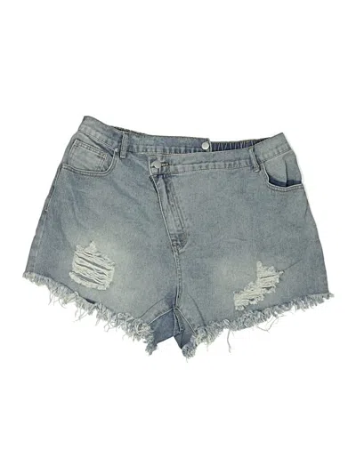 Pre-owned Shein Curve Denim Shorts In Blue