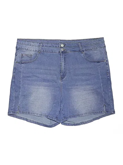 Pre-owned Shein Curve Denim Shorts In Blue