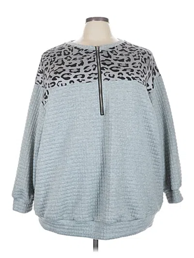 Pre-owned Shein Curve Fleece Jacket In Gray