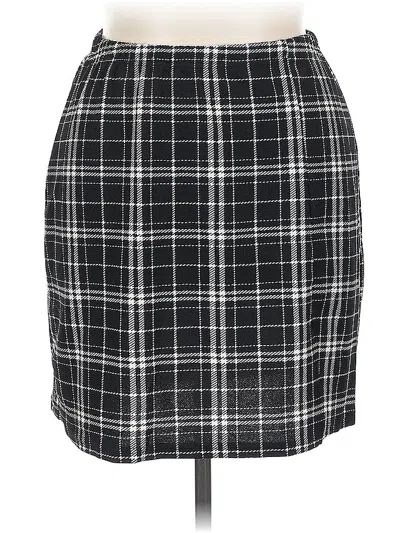 Pre-owned Shein Curve Formal Skirt In Black