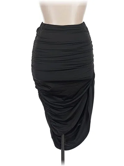 Pre-owned Shein Curve Formal Skirt In Black